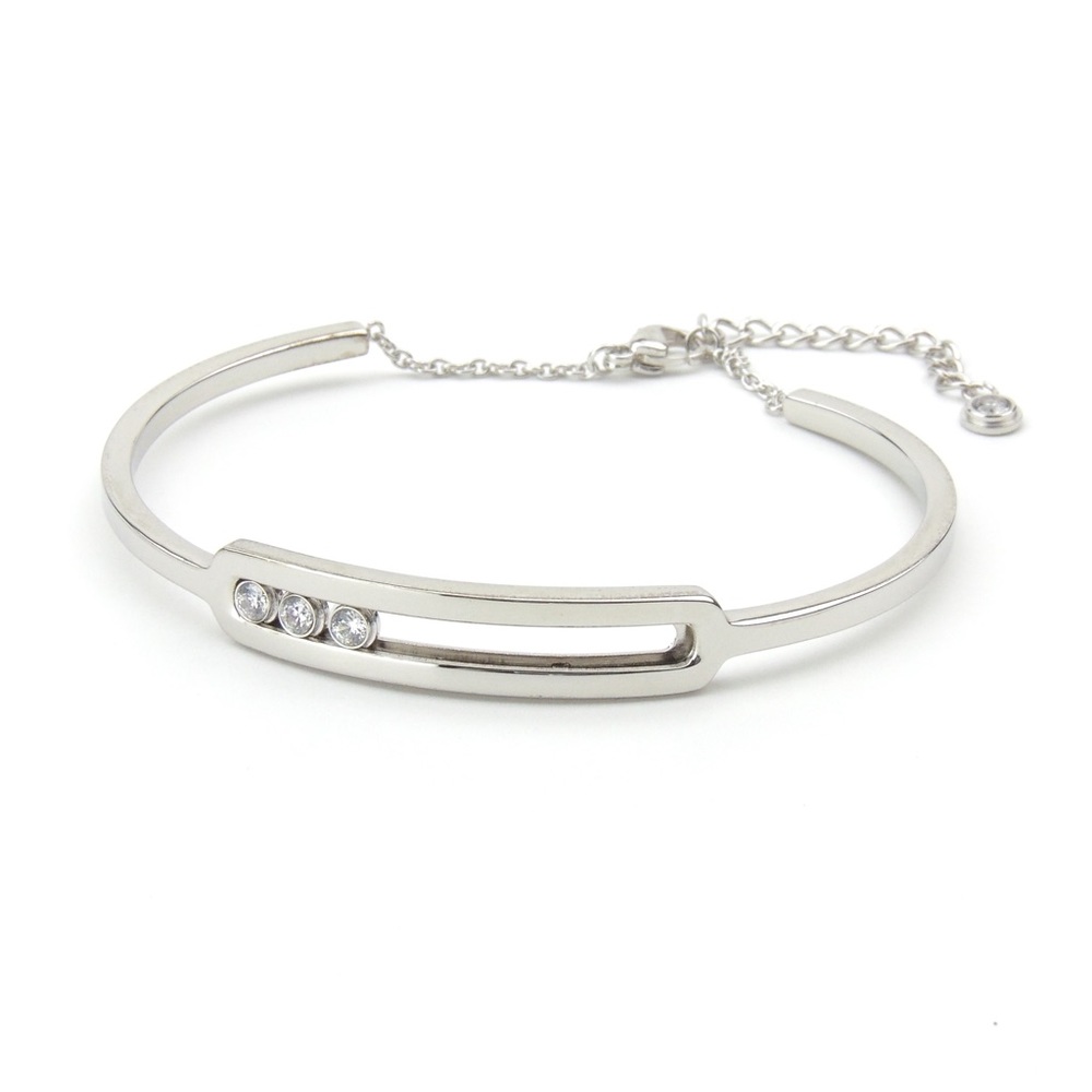 Sliding Moving Stones Cuff Bracelet - Picture 5 of 8
